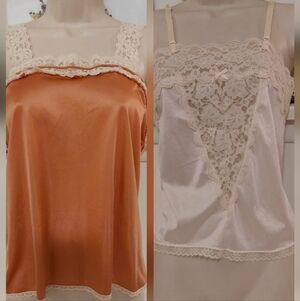 Two Vintage Camisoles Size Medium